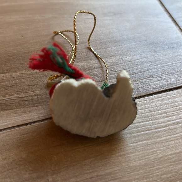 Old English Sheepdog Miniature Christmas Ornament Made of Resin with Yarn Scarf - Picture 5 of 5